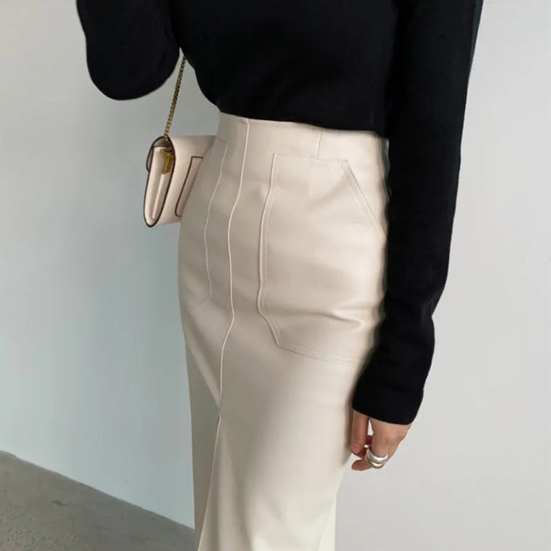 Temperament Deep Split Skirt