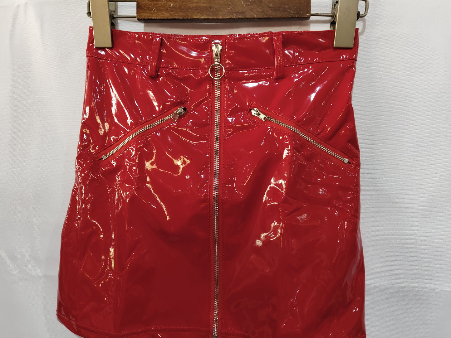 Bright PVC Patent Leather Hip Skirt