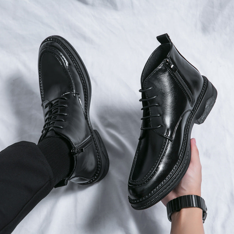Men's Fall And Winter High-top Mid-cut Martin Boots Casual