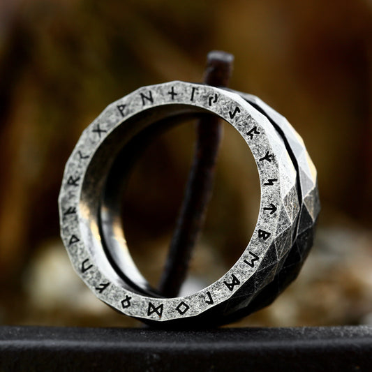 Simple Stylish Viking Titanium Steel Ring For Men