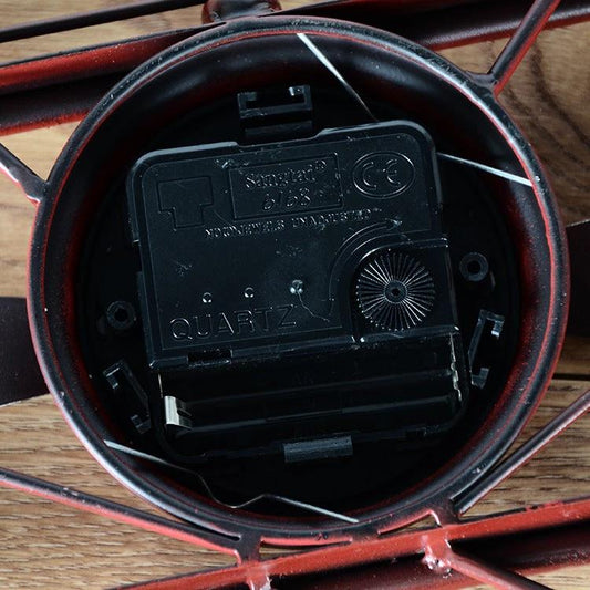 Vintage Wrought Iron Airplane Wall Decor Clock by GJG Denim