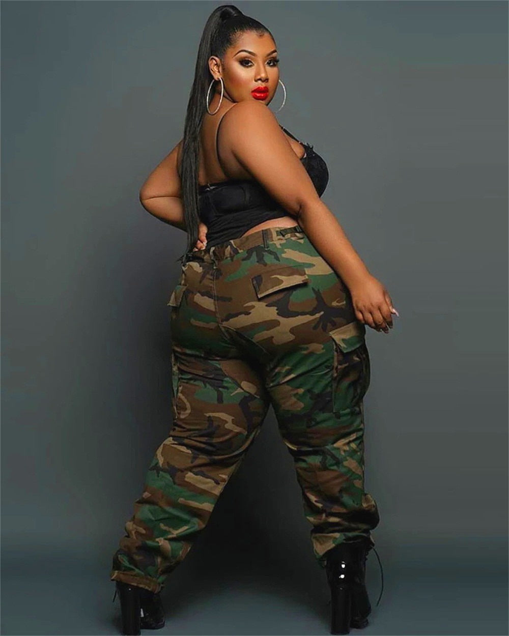 Street Leisure cargo camouflage Plus Size Pants