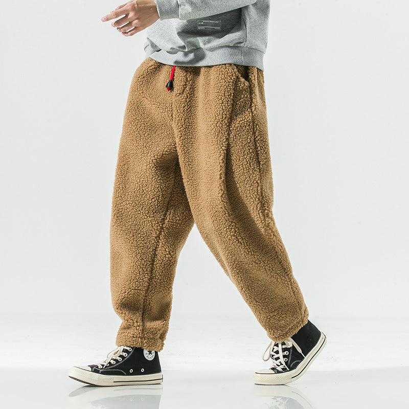 Men's Lamb Wool Warm Harem Sweatpants