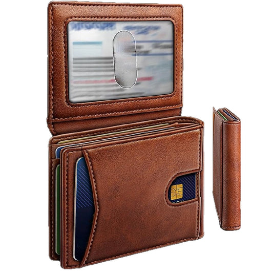 Multifunctional Anti-Theft Retro Card Holder Wallet With Multiple Card Slots For Men