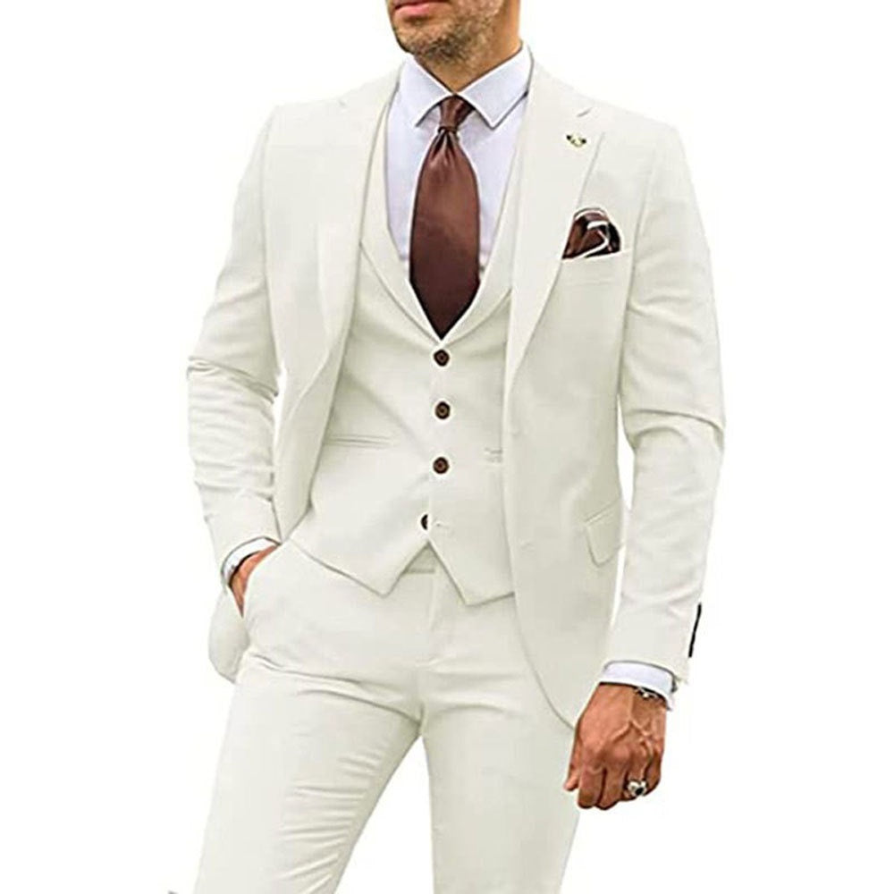 Men's Three-piece Slim-fit Dovetail Suit