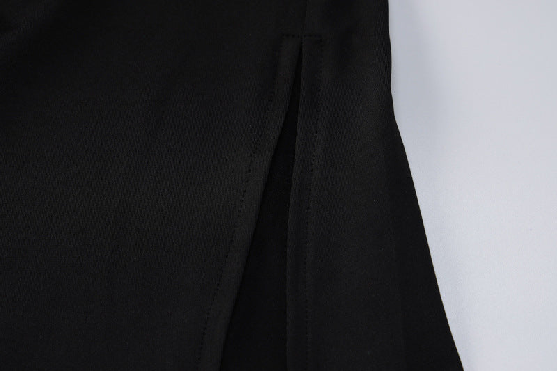 Slit Cutout Wrap Breast Chain Dress