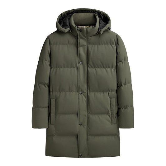 Men's Thickened Thermal Long Color Cotton Coat