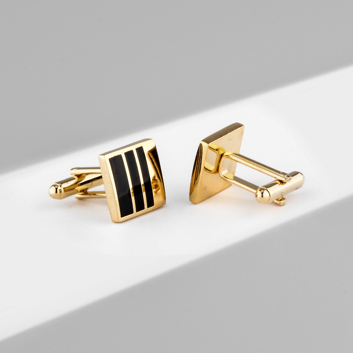 Enamel Gold Plated Copper Cufflinks For Men