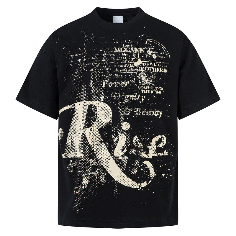 Men's And Women's Letter Printing Casual Couple's Tops
