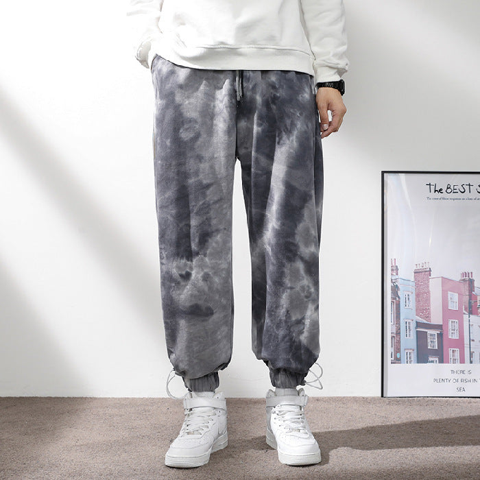 Men's Elastic Waist Drawstring Ankle-tied Sweatpants