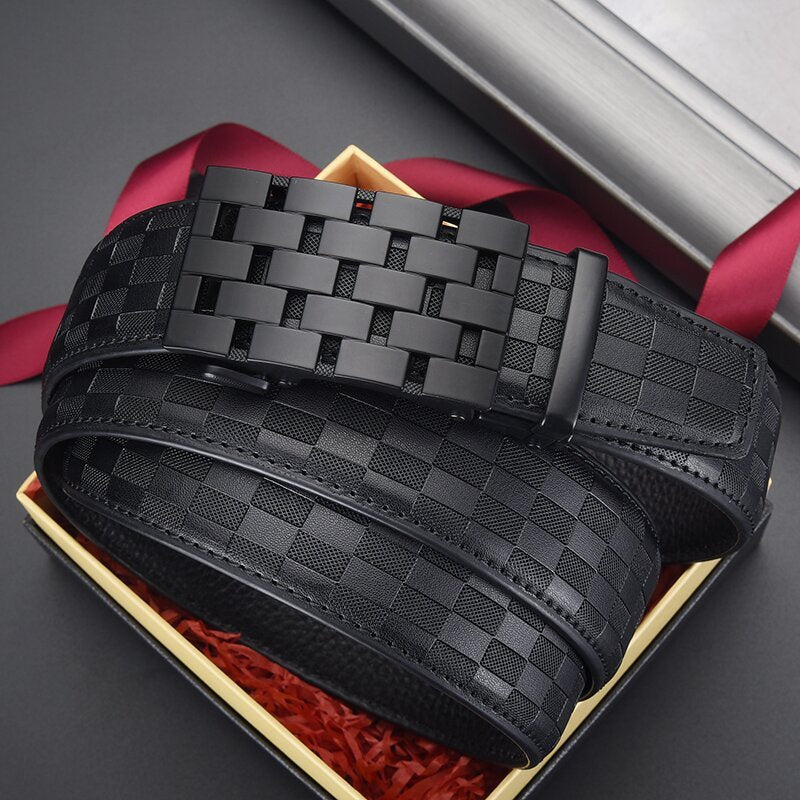 Men's Automatic Leather Buckle Belt