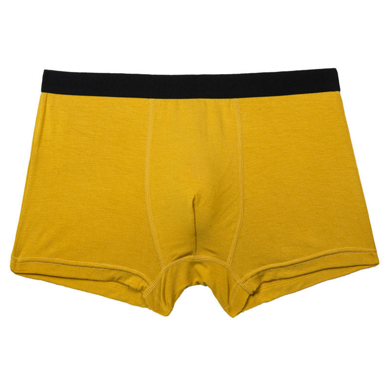 Men's Pure Color Bamboo Fiber Underwear