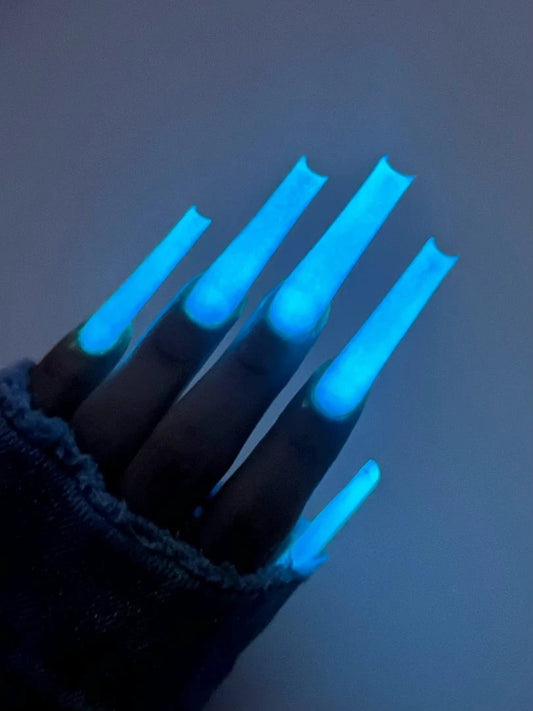 Glow Blue by 2Cute Nails