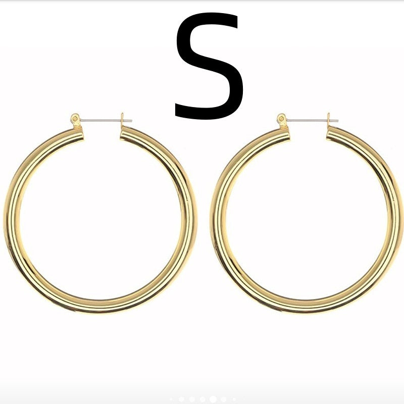 Titanium Steel HOOP Ring HOOP Earrings Cold Scenery Surface