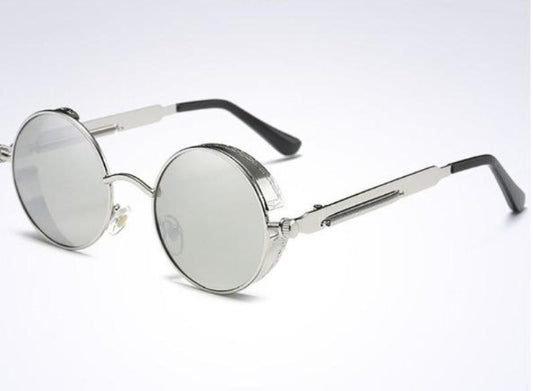 UV Protection Round Frame Metal Sunglasses For Men