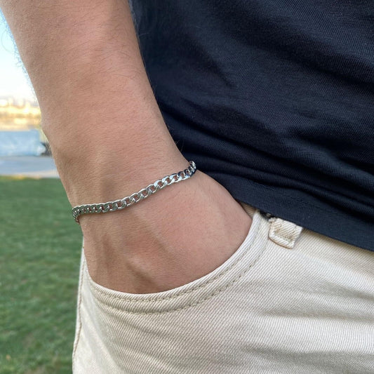 Men's Cuban Chain Bracelet Set