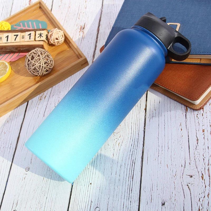 Stainless Steel Wide-mouth Outdoor Sports Vacuum Flask by GJG Denim