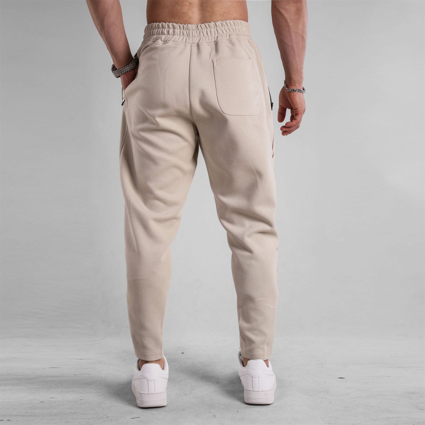 Men's Slim Fit Leg Opening Ankle Zipper Sweatpants