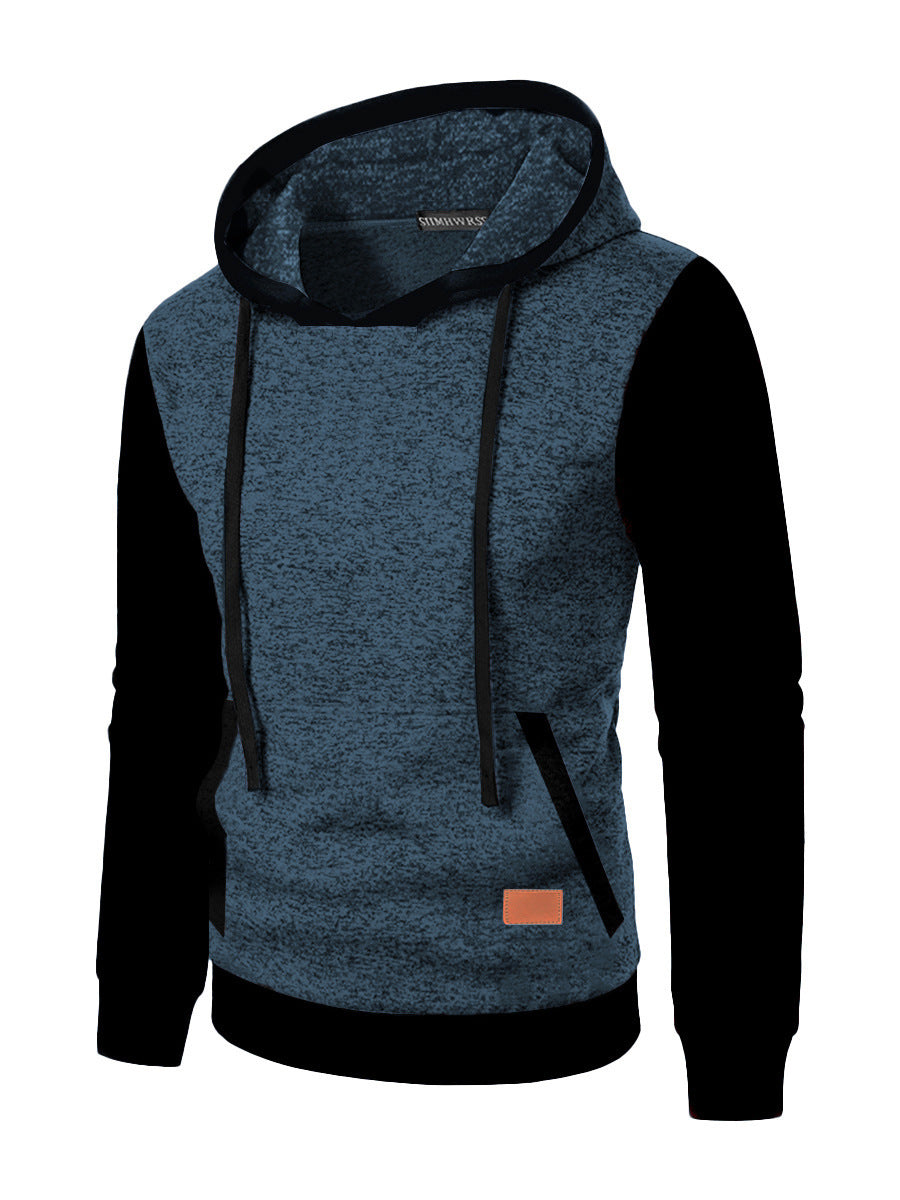 Men's Casual Jacquard Hooded Sweater