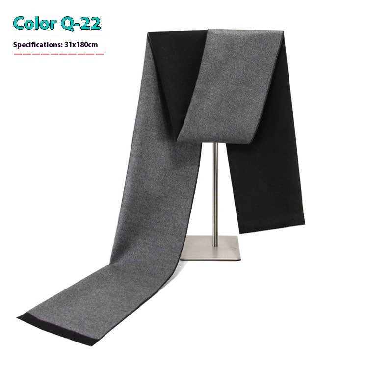 Men's Warm Cashmere-like Striped Scarf