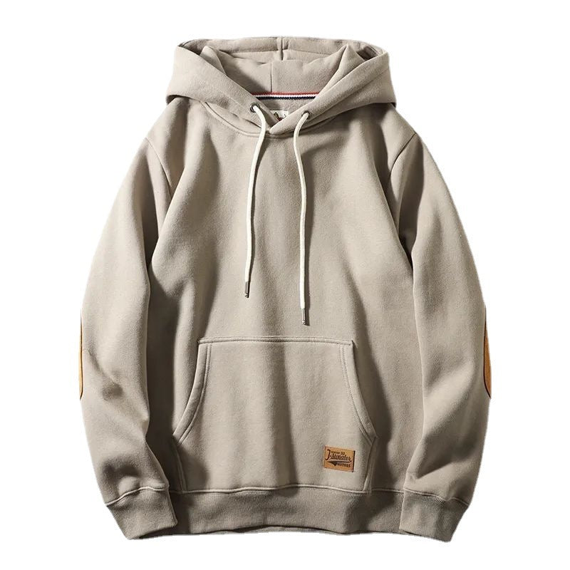 Men's Thick Warm Affixed Cloth Embroidered Hoodies