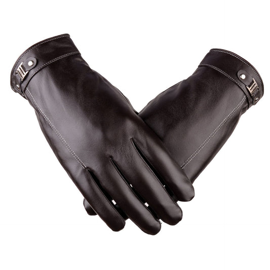 Men's Thick Fleece-lined Warm Touch Screen Gloves
