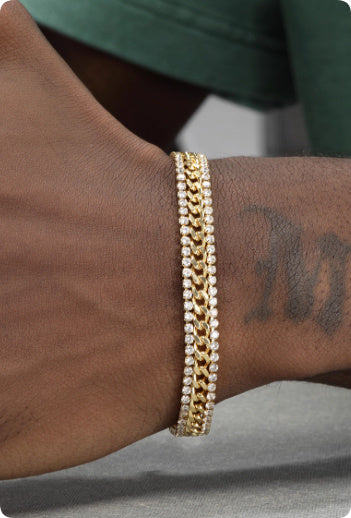 Men's Gold Tennis Bracelet