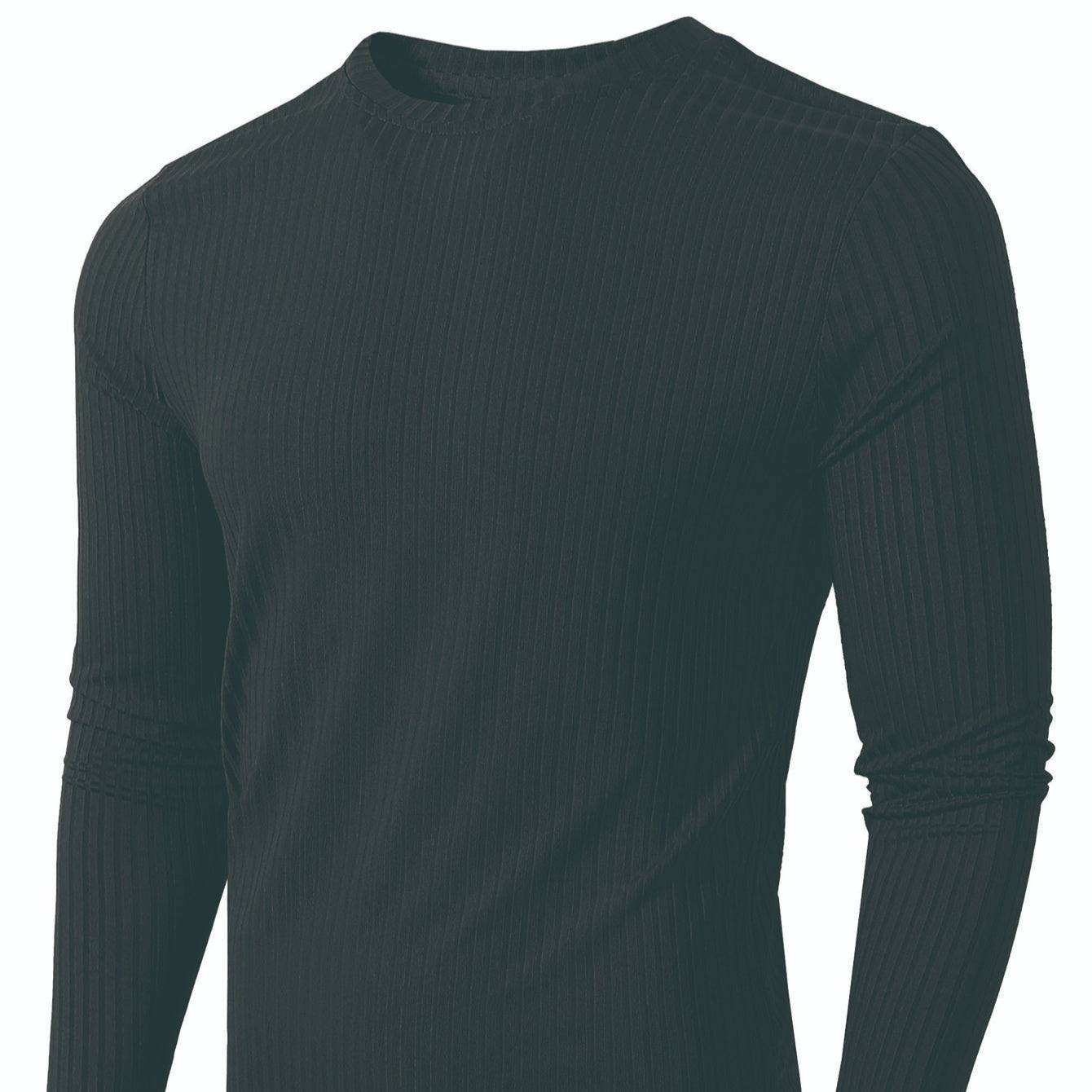 Men's Striped Fabric High Elastic Breathability Long Sleeve Shirt