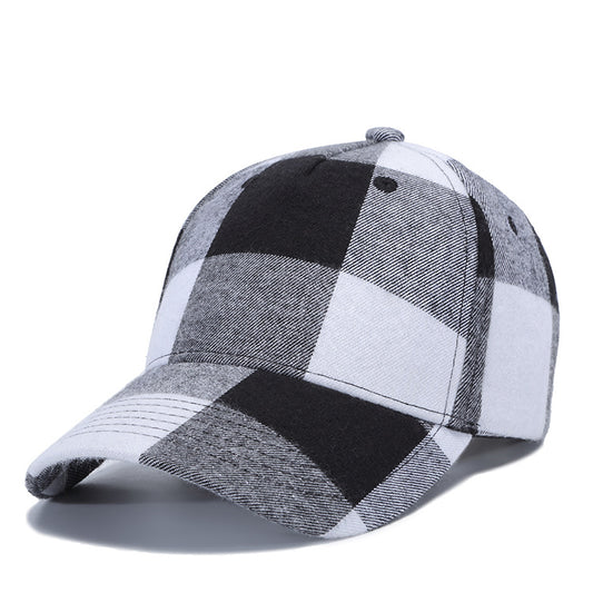 Checkered Peak Baseball Hat For Men