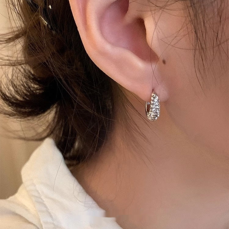 Women's Fashion Personalized Zircon Hoop Earrings