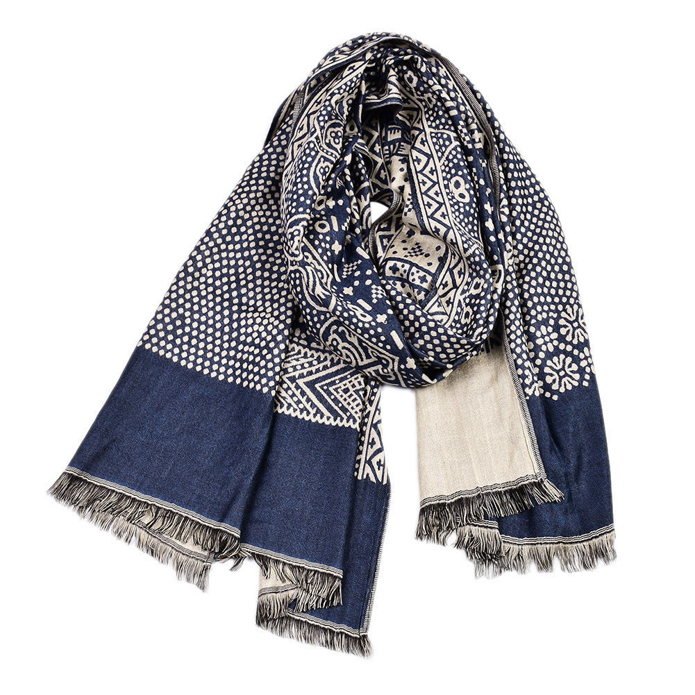 Men's Cotton And Linen Short Scarf