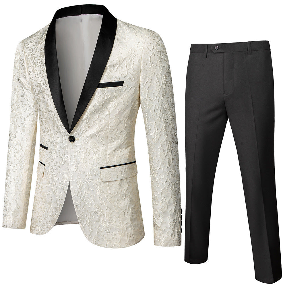 Men's Business Casual Slim Fit Two-piece Suit
