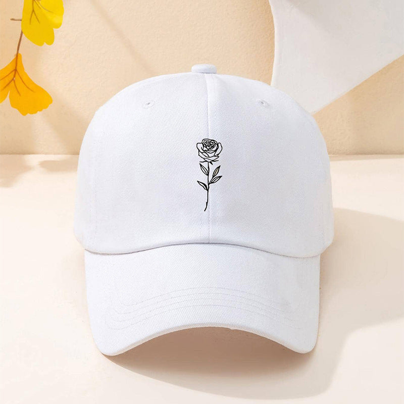 Men's Casual Simple Rose Washed Baseball Cap