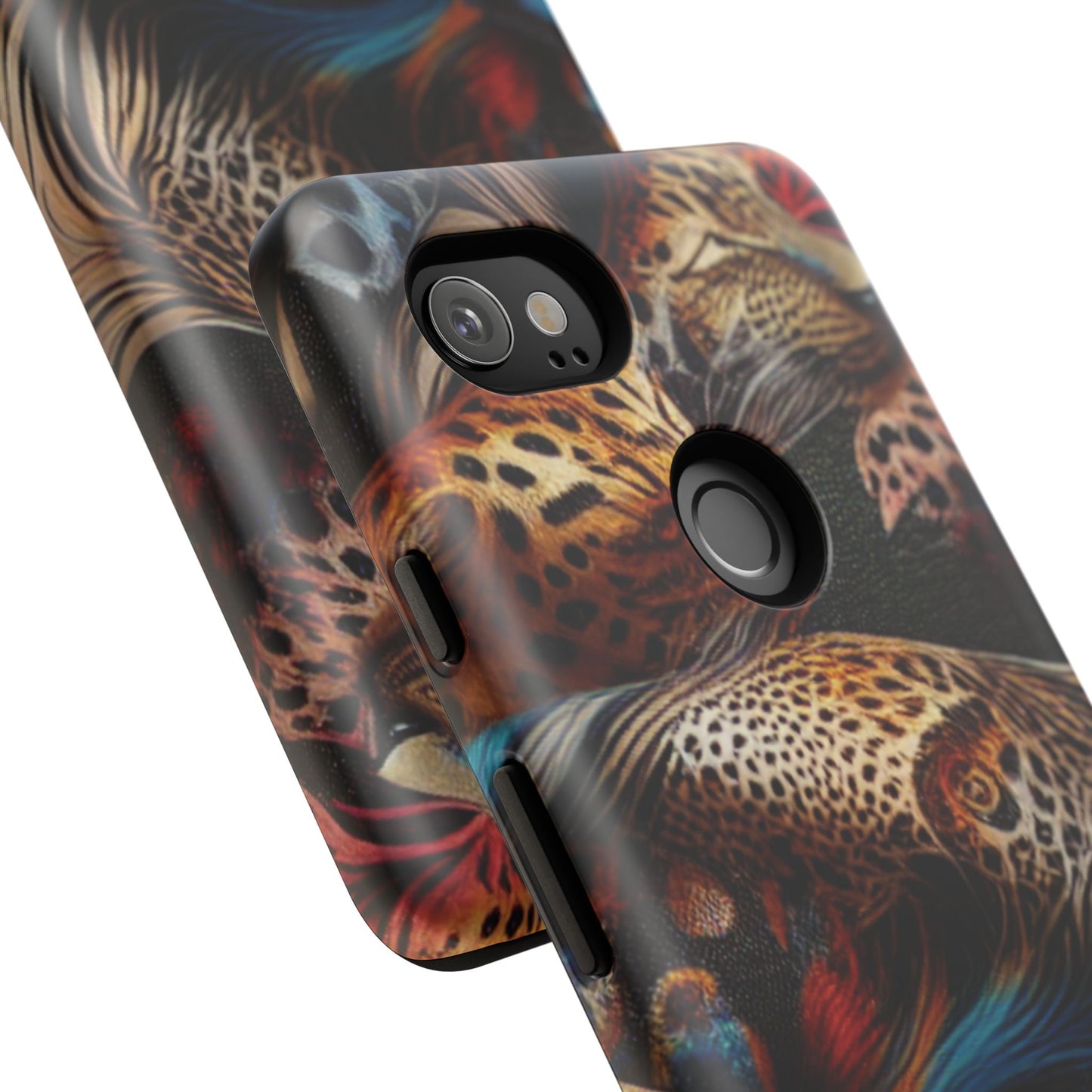 Stylish Tough Phone Case with Elegant Black and Gold Design