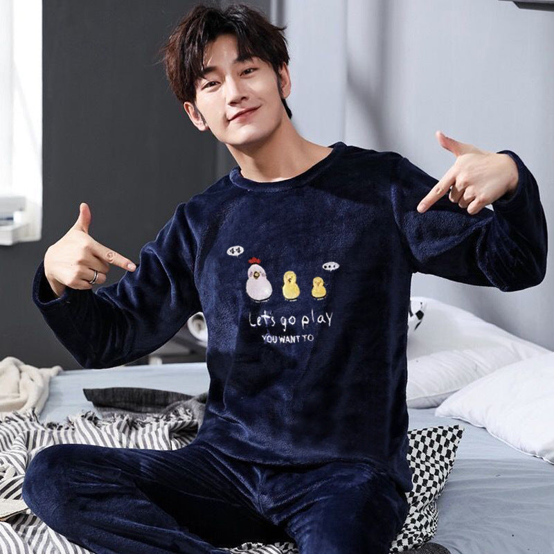 Men's Pajamas Thick Fleece Pajamas