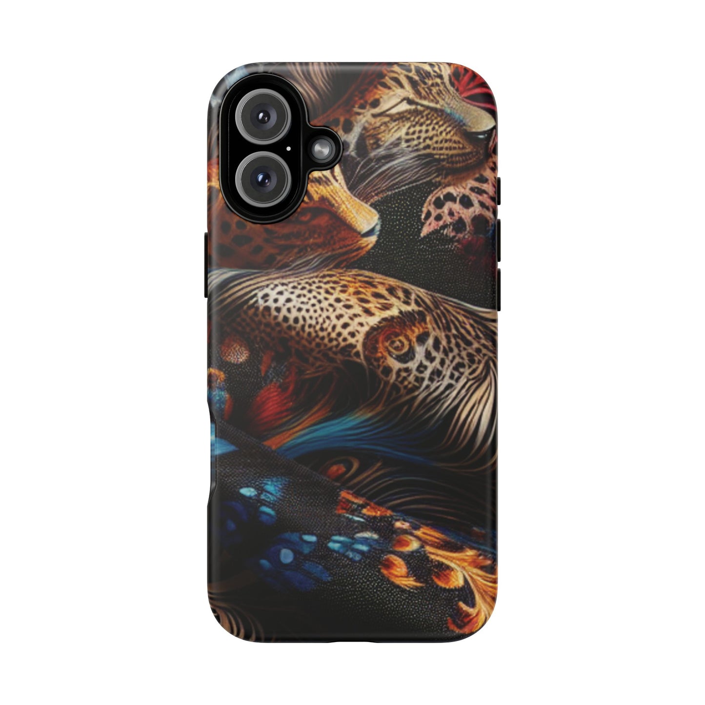 Stylish Tough Phone Case with Elegant Black and Gold Design