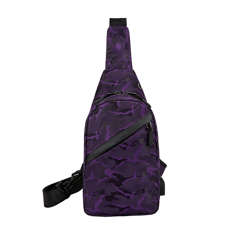 Men's Camouflage Chest Bags With Headphone Hole