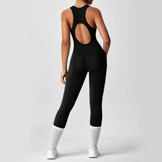 One-piece Yoga Pants Running Fitness Jumpsuit by GJG Denim