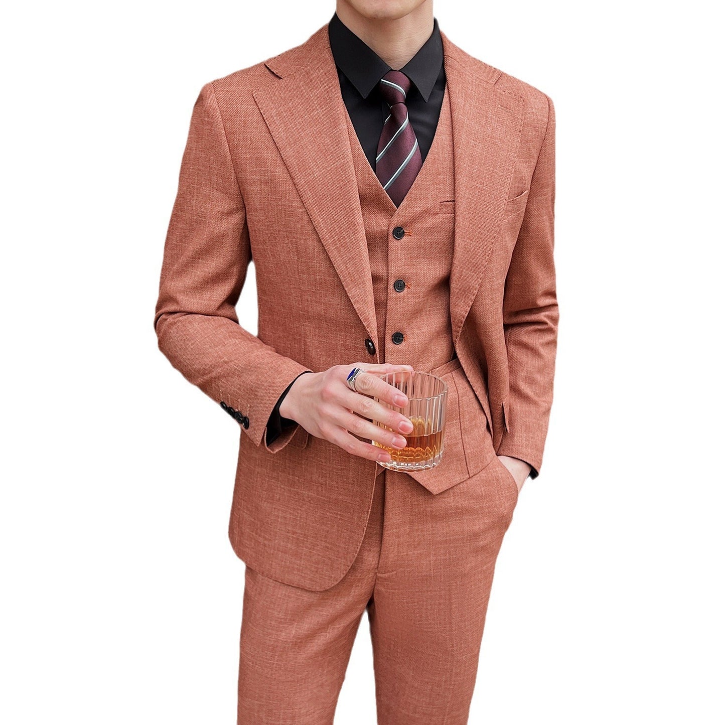 Professional Casual Men's Three-piece Suit Jacket