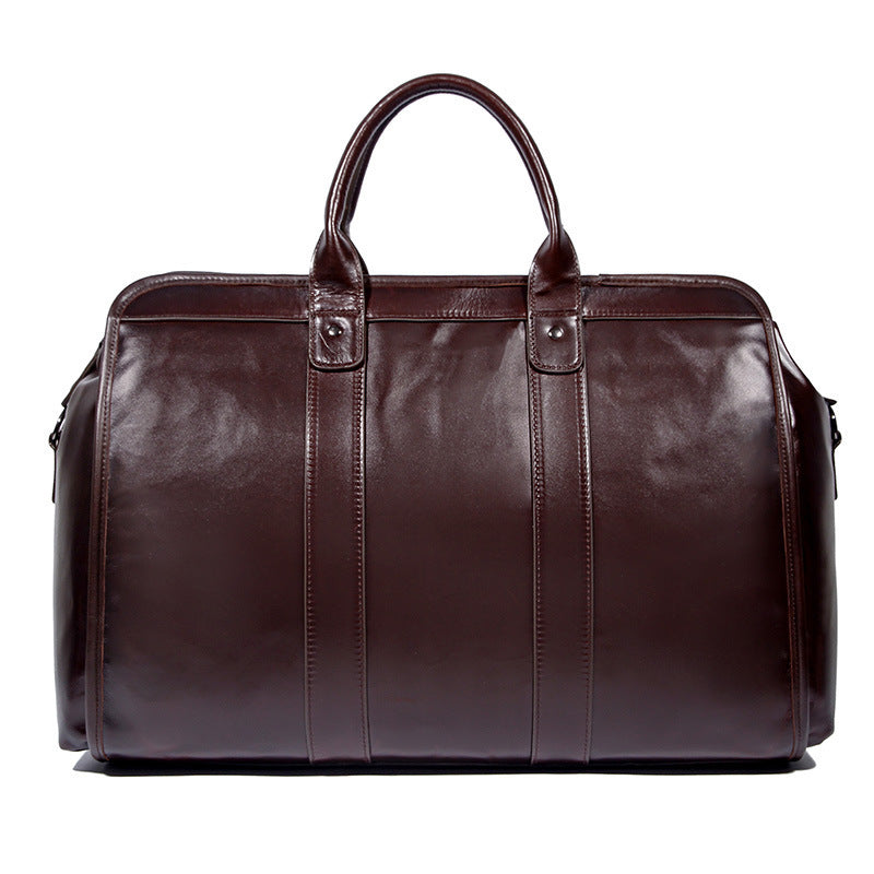 Large Capacity Genuine Leather Travel Luggage Bag Cowhide