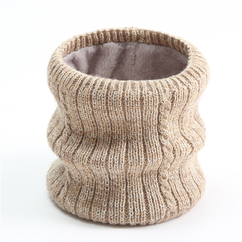 Men's Twist Wide Striped Fleece-lined Knitted Scarf