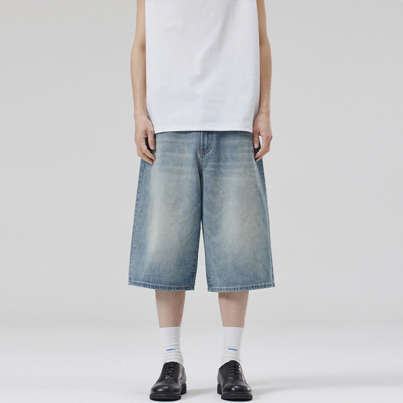 Summer Men And Women Loose Straight Shorts