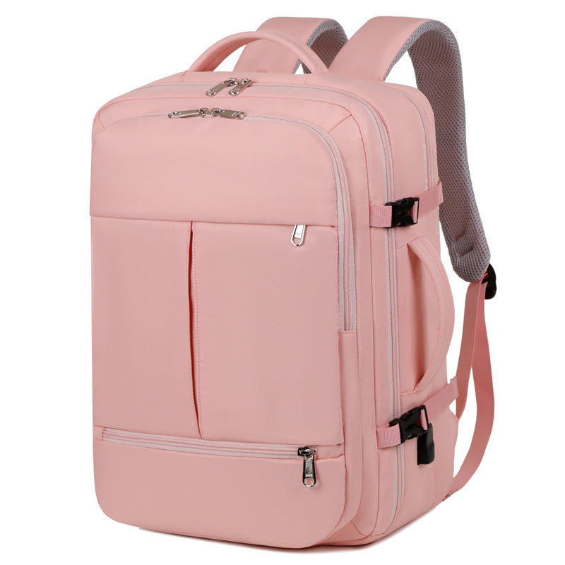 Large Capacity Backpack For Men w/ Multiple Pockets And Zippers Versatile Computer Bags Business Travel Backpack