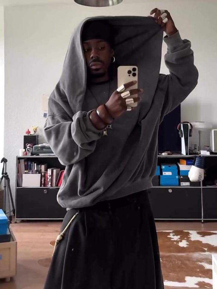 Men's Casual Loose Hood Hoodie