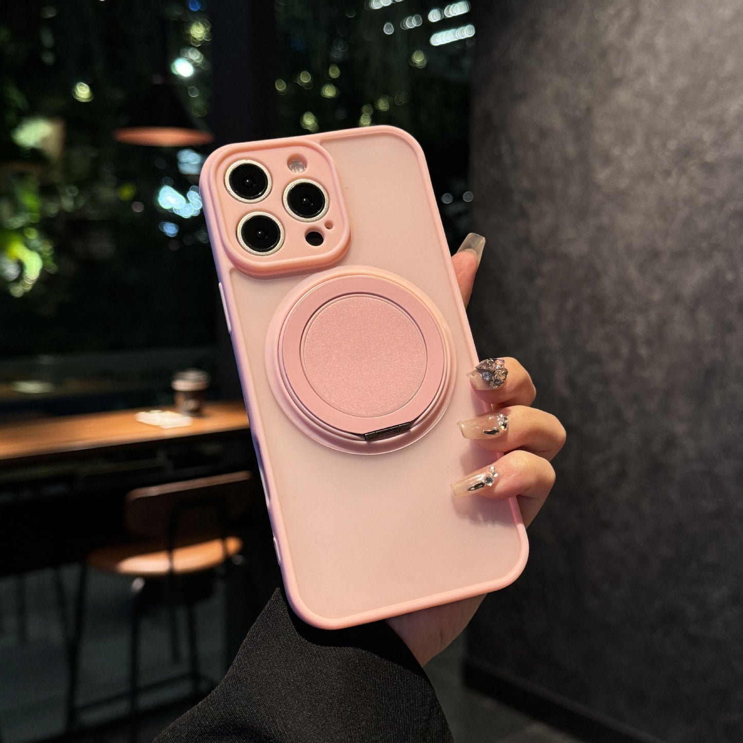 Skin-sensitive Magnetic Rotating Bracket Frosted Drop-resistant Phone Case