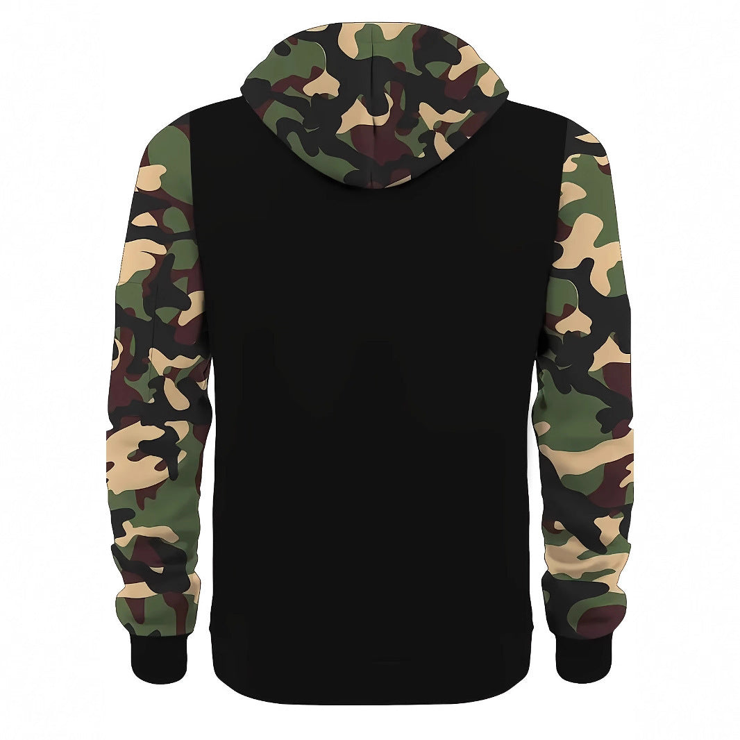 Men's Hooded Camouflage Zipper Sweater