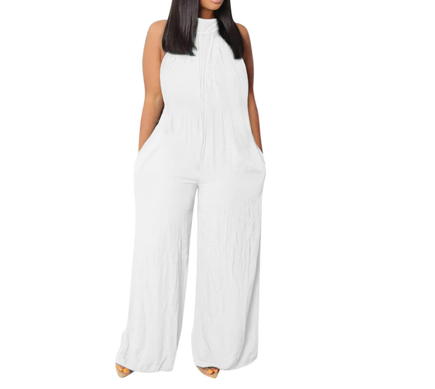 Wide-leg Sleeveless Jumpsuit
