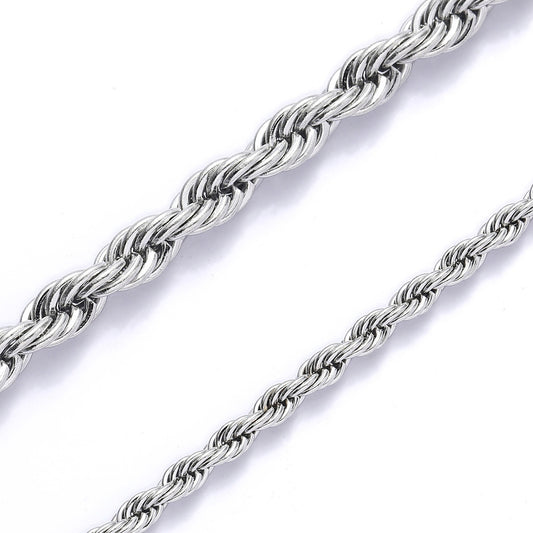 Stainless Steel Twist Chain Necklace For Men