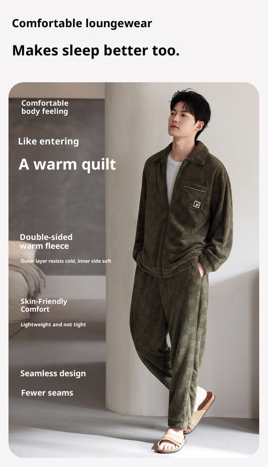 Men's Velvet Pajamas Set