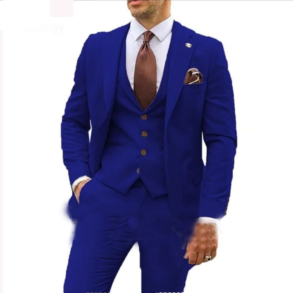 Men's Three-piece Slim-fit Dovetail Suit